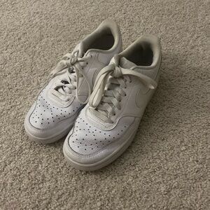 Nike White Lace-Up Sneakers